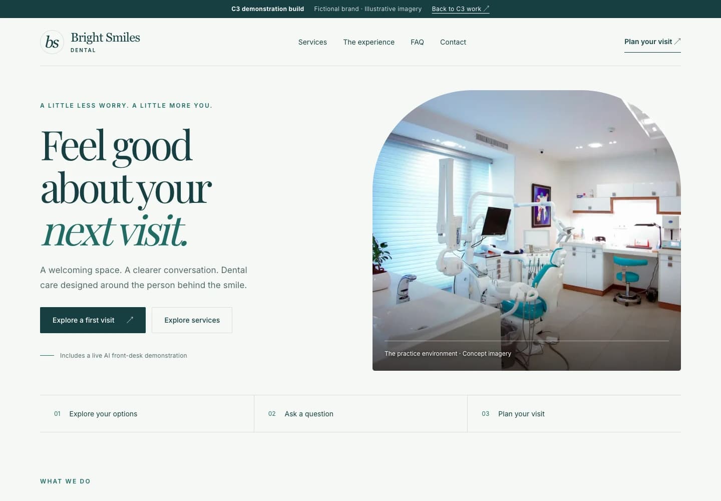 Dental practice demo site actual demonstration website