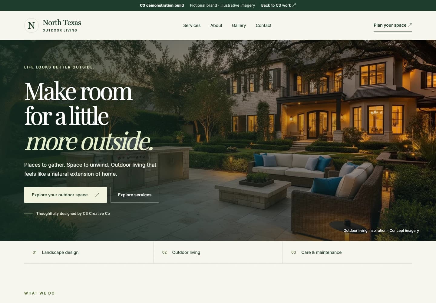 Landscaping company demo site actual demonstration website
