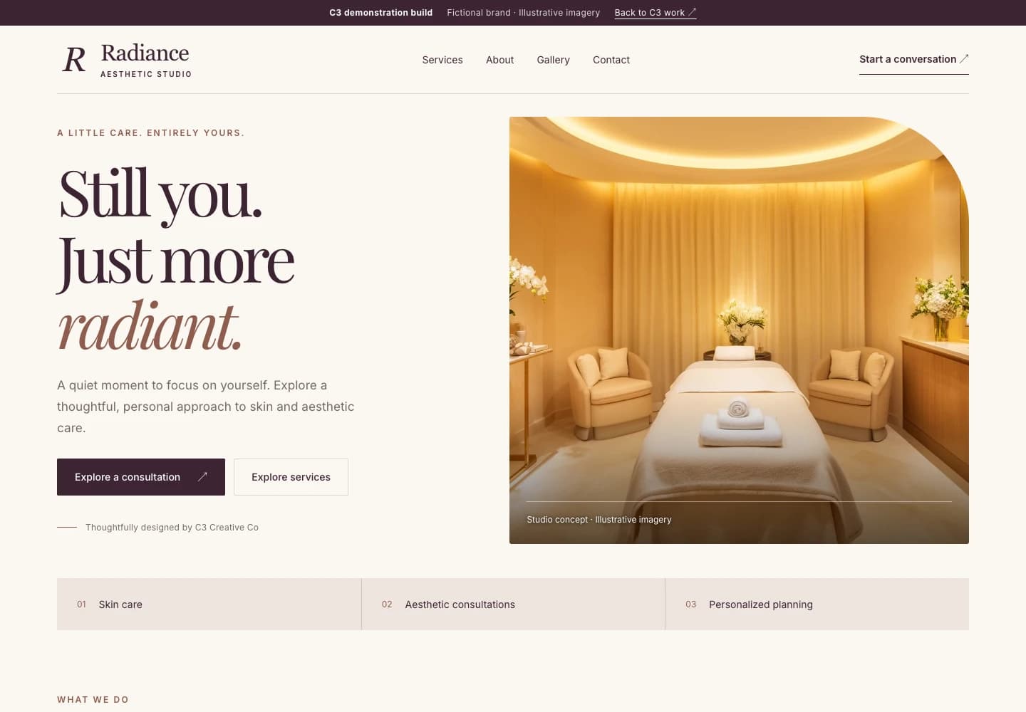 Med spa demo site actual demonstration website